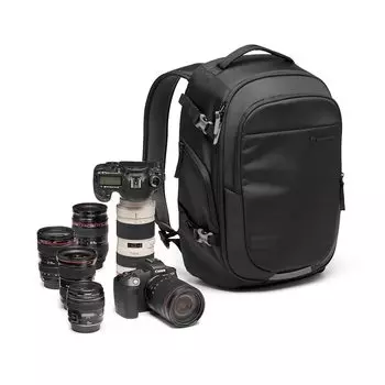 Рюкзак Manfrotto Camera Backpack Advanced Gear Backpack M III Можно прикрепить к небольшому штативу. В комплект входит дождевик MB Водоотталкивающий материал MA3-BP-GM