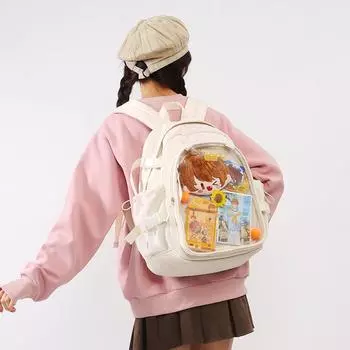 Рюкзак милый милый женский университетский ранец для учащихся начальной и средней школы, рюкзак большой емкости Jk College Style Diy Loli Pain Bag