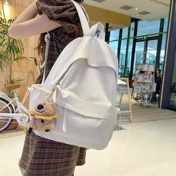 Рюкзак Младший Старший Школьник Класс Школьный Рюкзак Однотонная Женская Сумка розовый