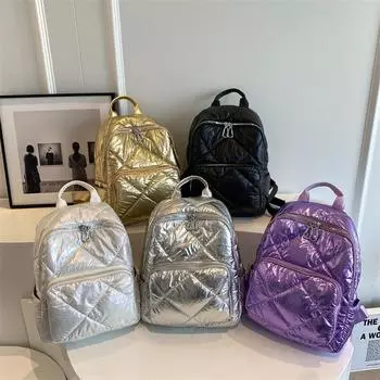 Рюкзак, модный рюкзак с вышитой нитью для девочек, корейский стиль, простая универсальная хлопковая сумка для костюма золотой