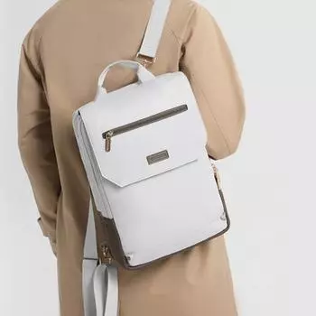 Рюкзак Мужские и женские рюкзаки для колледжа Повседневный двухсторонний школьный портфель Легкая дорожная сумка для компьютера Beige & Grey