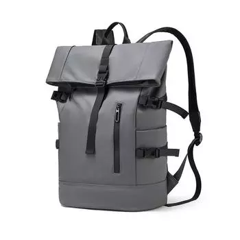 Рюкзак мужской большой вместимости для поездок и работы, студенческий школьный рюкзак серый