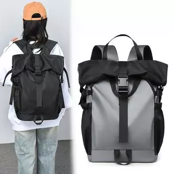 Рюкзак мужской дорожный спортивный рюкзак для горной езды большой емкости для студентов школьный компьютерный рюкзак чёрный