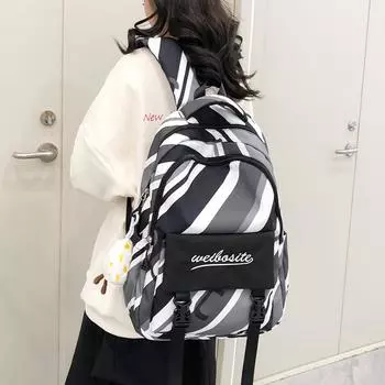 Рюкзак мужской граффити студенческий школьный женский рюкзак серый