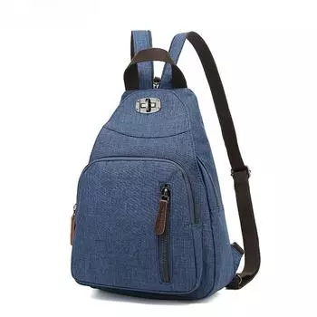 Рюкзак мужской и женский для отдыха на природе, небольшой рюкзак, элегантный нейлоновый рюкзак двойного назначения, легкий студенческий рюкзак синий