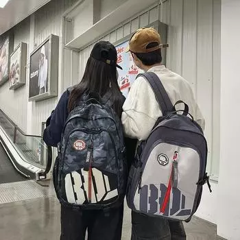 Рюкзак мужской школьный рюкзак большой вместимости студенческий кампусный рюкзак синий