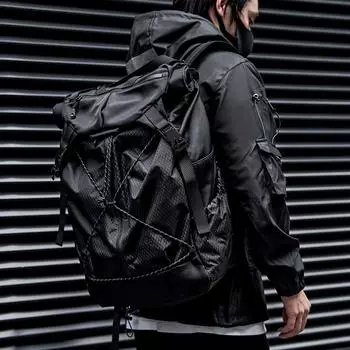 Рюкзак мужской трендовый рюкзак дорожный большой емкости горный рюкзак студенческий рюкзак компьютерная мужская сумка One Size чёрный