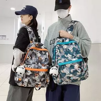 Рюкзак мужской женский цветной контрастный рюкзак большой вместимости повседневный студенческий школьный рюкзак