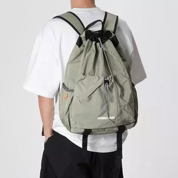 Рюкзак на открытом воздухе на шнурке, карманы для путешествий большой емкости, легкая спортивная спортивная сумка чёрный