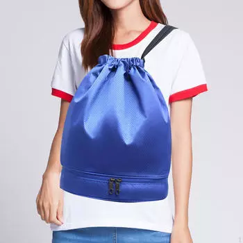 Рюкзак на шнурке, сумка для баскетбола, легкий стильный фитнес для походов на открытом воздухе, путешествий синий