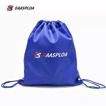 Рюкзак на шнурке, водостойкая авоська, спортивный рюкзак, сумка для фитнеса для мужчин и женщин, складные спортивные аксессуары Baasploa чёрный