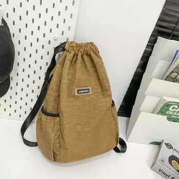 Рюкзак на шнурке, женский рюкзак, сумка-мешок, спортивный легкий рюкзак, дорожная сумка, мужской рюкзак для отдыха на природе хаки