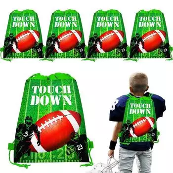 Рюкзак на шнуровке, 1 шт., сумки для футбольных вечеринок на шнурке, футбольные подарочные пакеты для сладостей, сумки для футбольной вечеринки на день рождения, сувениры 1pc