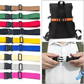 Рюкзак Нагрудная сумка Ремень Регулируемый плечевой ремень рюкзака Открытый Туризм Кемпинг Тактические сумки Ремни Аксессуары для рюкзака Ремень лямки Random Color