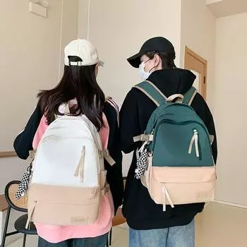 Рюкзак New Forest с цветными блоками для учениц, минималистичный рюкзак, универсальная корейская версия, повседневный рюкзак большой вместимости для средней школы only bag