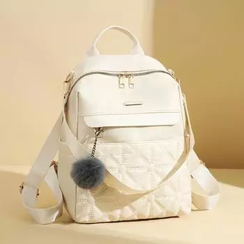 Рюкзак однотонный женский рюкзак большой емкости водоотталкивающий дорожный рюкзак коричневый