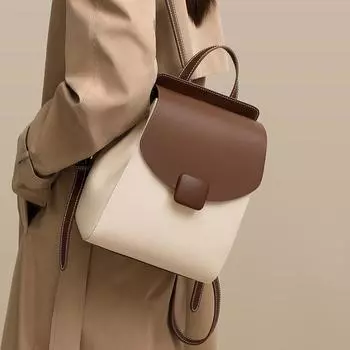 Рюкзак осень и зима новый женский маленький рюкзак из натуральной кожи дорожный большой емкости для поездок на работу и обратно для студентов колледжа дорожная школьная сумка