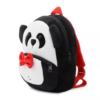 Рюкзак Panda Plush для девочек и мальчиков, для детей, для школьников чёрный
