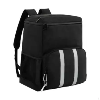 Рюкзак-переноска для еды с изоляцией, переносной контейнер для пикника для походов и путешествий серый