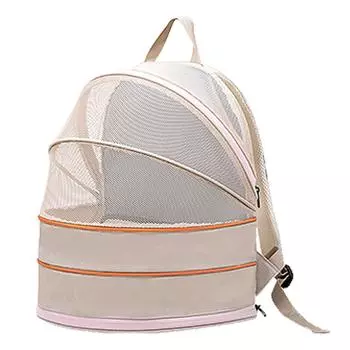 Рюкзак-переноска для кошек и домашних животных, дышащий, двойного использования, расширяемая сумка-домик для собак для питомцев малого и среднего размера бежевый