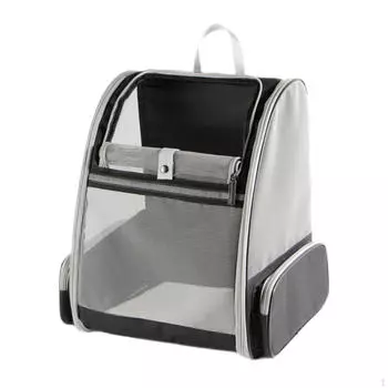 Рюкзак-переноска для маленьких собак и кошек, максимальный комфорт для путешествий и приключений на свежем воздухе чёрный