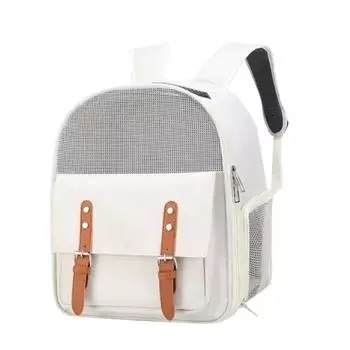 Рюкзак-переноска для питомцев Дышащая сетчатая сумка для переноски питомцев Водонепроницаемая портативная дорожная переноска для питомцев для бежевый