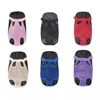 Рюкзак-переноска для собак, регулируемая передняя переноска для собак, выдвинутые ноги, удобный дорожный рюкзак-переноска для пеших прогулок S розовый