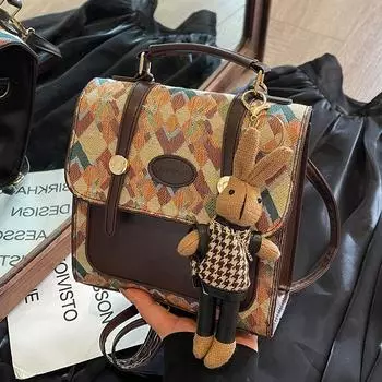 Рюкзак Premium sense, женская сумка-мессенджер 2024 года, новая модная сумка-мессенджер для женщин в иностранном стиле, универсальная модная сумка на одно плечо хаки