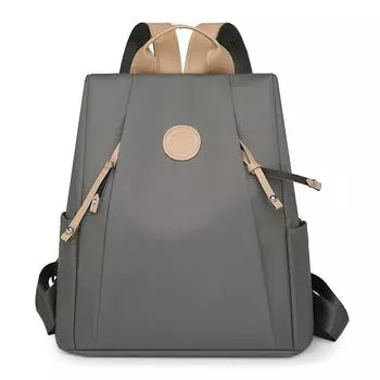 Рюкзак против краж Женский водонепроницаемый рюкзак из ткани Оксфорд Легкая уличная дорожная сумка Студенческий школьный рюкзак серый