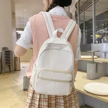 Рюкзак Рюкзак большой емкости для учащихся средних школ Женская школьная сумка белый