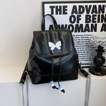 Рюкзак с бабочкой для женщин, весна/лето 2024, новый модный корейский модный и западный стиль, небольшой рюкзак, дорожная сумка