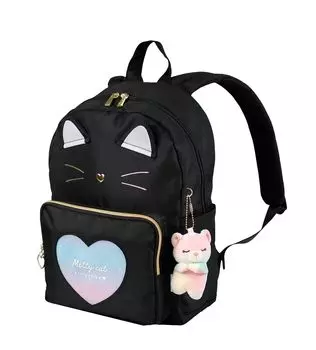 Рюкзак с блестками для кошек, сумка для детей, черная кошка, девочки, ученики начальной школы, идущие в детский сад, водоотталкивающие, девочки, идущие в школу, идущие на улицу, вода чёрный