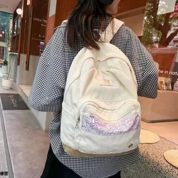 Рюкзак с цветочным принтом, женский рюкзак большой вместимости, студенческий школьный рюкзак чёрный