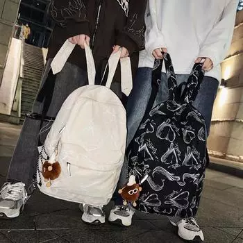 Рюкзак с граффити, мужской светящийся рюкзак, школьный рюкзак для женщин