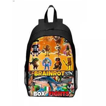 Рюкзак с итальянским паттерном Brainrot, дышащий, студенческий, школьный, повседневный, подарок Style A