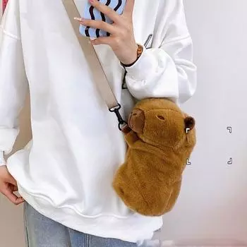 Рюкзак с изображением капибары, школьная сумка с изображением студентов, плюшевая сумка через плечо для путешествий с изображением капибары