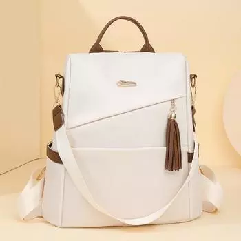 Рюкзак с кисточками для женщин, рюкзак для поездок на работу, дорожная сумка на плечо, школьный рюкзак для школьников коричневый