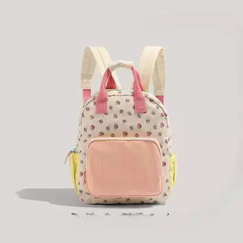 Рюкзак с клубничным принтом Dopamine Canvas Contrast School Bag Милый детский повседневный рюкзак для девочек