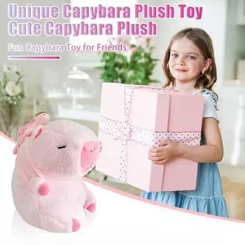 Рюкзак с плюшевой черепахой Capybara на молнии Kawaii, мягкая игрушка Capybara, плюшевая кукла в подарок 25cm