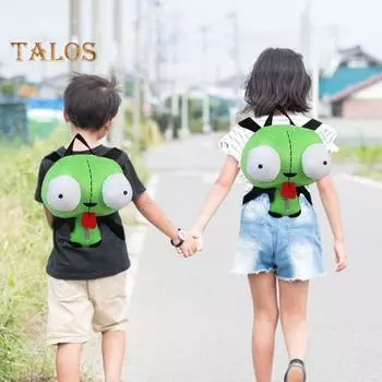 Рюкзак с плюшевой собакой, школьная сумка для мальчиков и девочек, вместительный, легкий, многофункциональный рюкзак, повседневный рюкзак для школы, путешествий на свежем воздухе зелёный