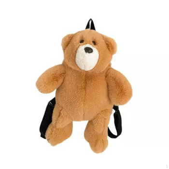 Рюкзак с плюшевым медведем, регулируемый плечевой ремень, рюкзак для детей, подростков, женщин, мальчиков Brown