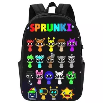 Рюкзак с принтом аниме-периферии, персонализированная сумка для хранения рюкзака, 1 шт, 15,7 дюйма One Size чёрный