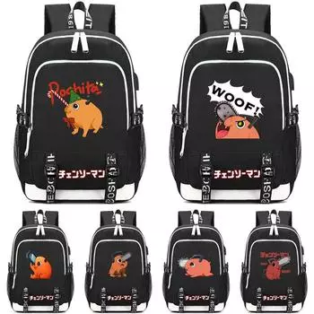 Рюкзак с принтом аниме, подростковый рюкзак, школьные сумки унисекс, рюкзак для ноутбука с мультяшным принтом, рюкзак для школы для мальчиков и девочек