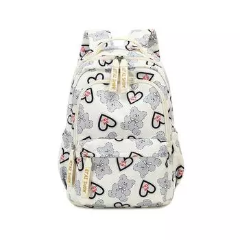 Рюкзак с принтом, легкая школьная сумка для студентов, простая школьная сумка с двойным плечом для женщин One Size