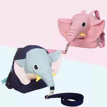 Рюкзак с ремнями для малышей, милый детский ремень с ремнями, детский поводок One Size синий