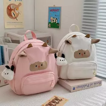 Рюкзак с рисунком, женский, большой емкости, нейлоновый рюкзак, школьный рюкзак для школьников и студентов синий