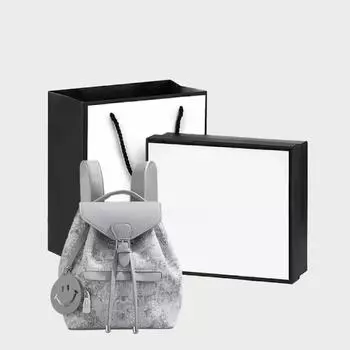 Рюкзак с вышивкой Feeling, школьный рюкзак 100, серый, длина 20 см, ширина 13 см, высота 23 см серебряный