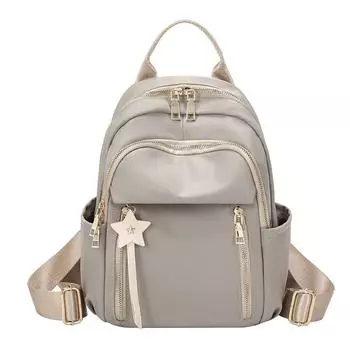 Рюкзак с защитой от кражи, модный рюкзак из ткани Оксфорд для женщин, практичный и легкий школьный ранец, повседневная холщовая дорожная сумка серый