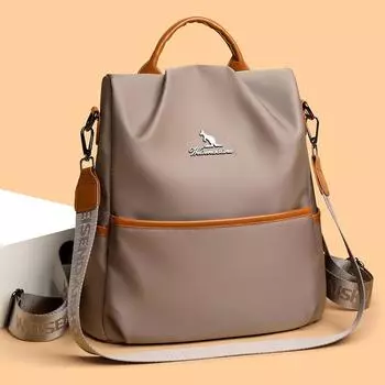 Рюкзак с защитой от кражи, женская сумка для поездок на работу, многофункциональная сумка через плечо, легкая дорожная школьная сумка серый