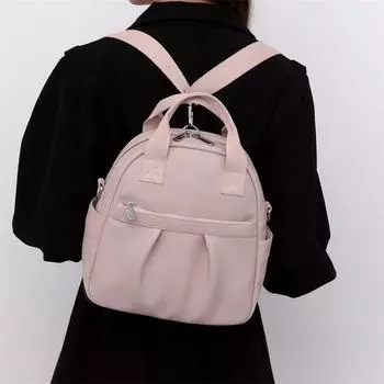 Рюкзак школьницы, однотонная сумка большой емкости синий